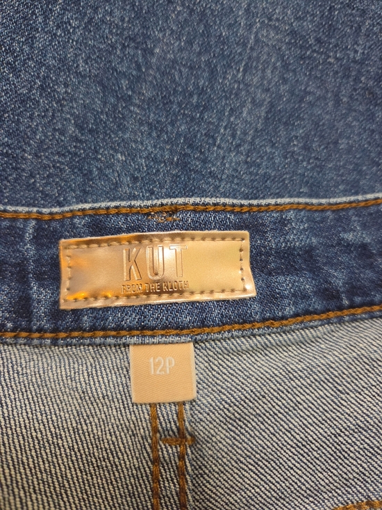 Kut From the Kloth Sienna Wide Leg High Rise Jeans Womens 12P Cuffed Up Petite - Picture 4 of 5